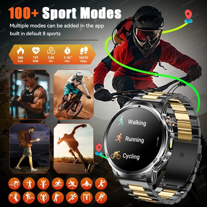 ساعة ذكية عسكرية جديدة للرجال، - مراجعة Outdoor Adventure World وسعره