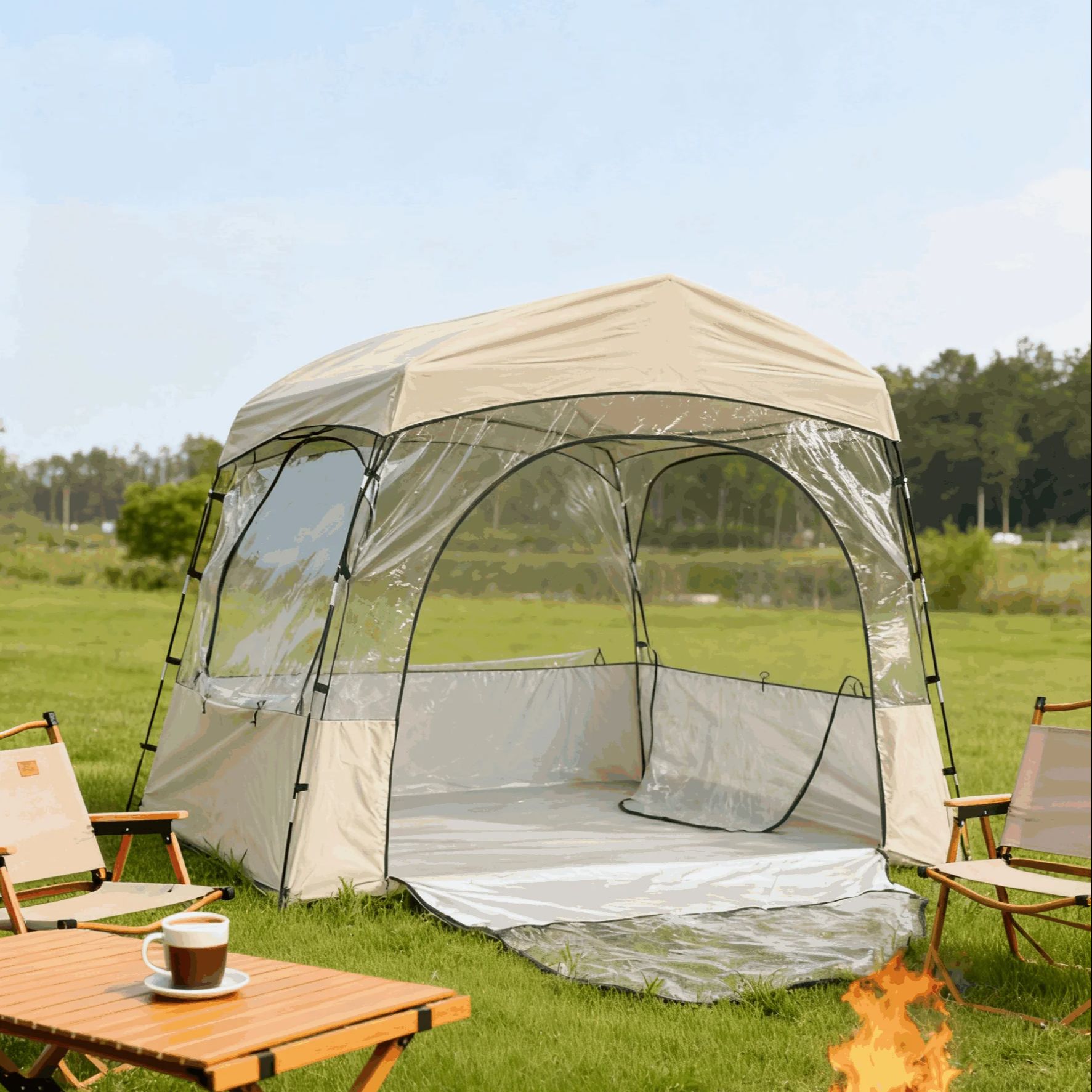 الحدائق والباحات والمغامرات ال - مراجعة Outdoor Adventure Dome Shelter وسعره