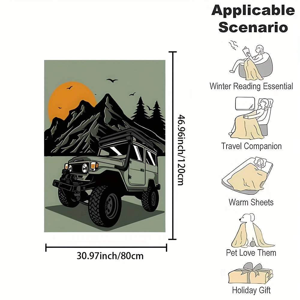 بطانية مريحة بتصميم سيارة جيب  - مراجعة Outdoor Adventure Jeep وسعره