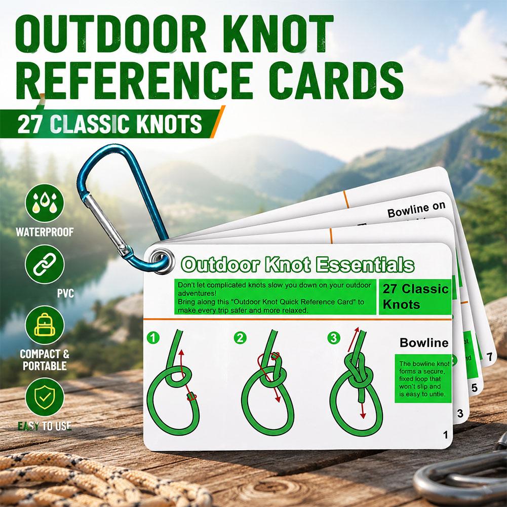 بطاقات دليل العقدات الخارجية ا - مراجعة Outdoor Adventure Guide وسعره