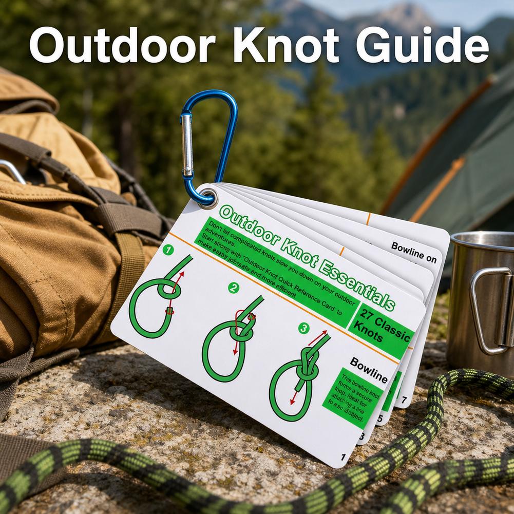 بطاقات دليل العقدات الخارجية ا - مراجعة Outdoor Adventure Guide وسعره