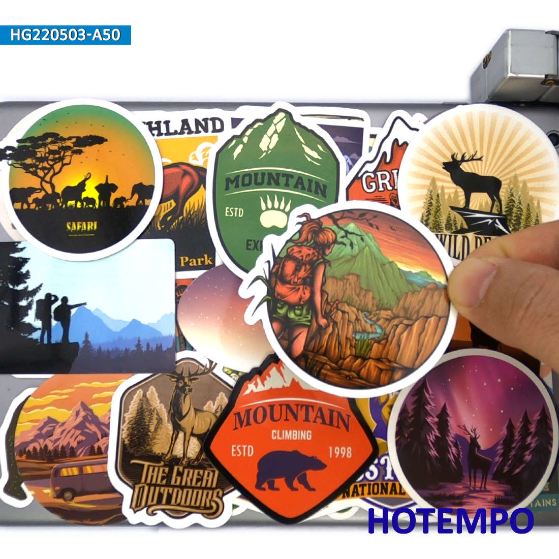 مجموعة ملصقات السفر حول العالم - مراجعة Outdoor Adventure World وسعره